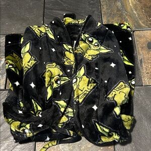Star Wars Baby Yoda Black and Green Kids Pajama Robe